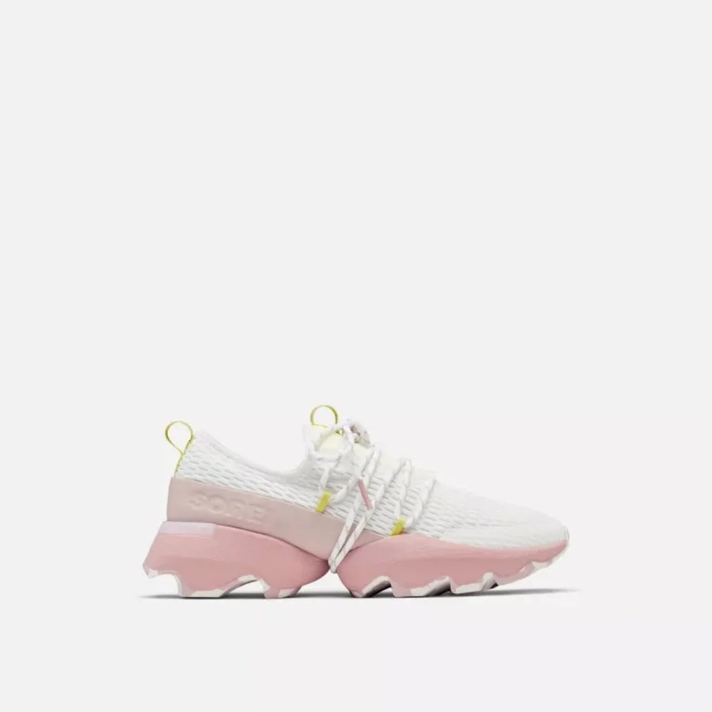Sorel Kinetic Impact Lace Sneaker White Eraser Pink 8.5